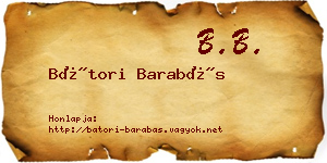 Bátori Barabás névjegykártya